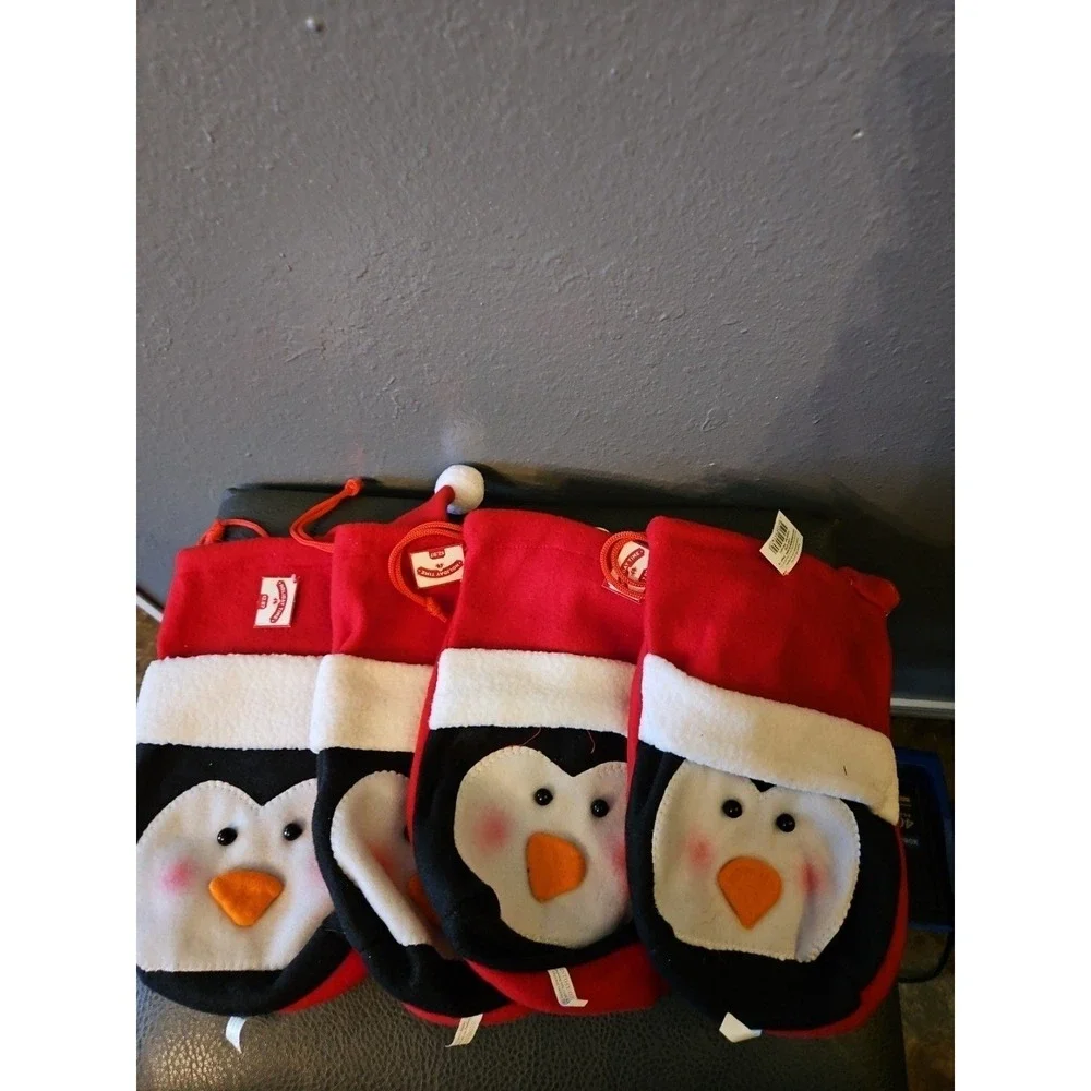 Reusable Christmas Gift‎ Bags Cotton Material Craft Bags Draw String Bags